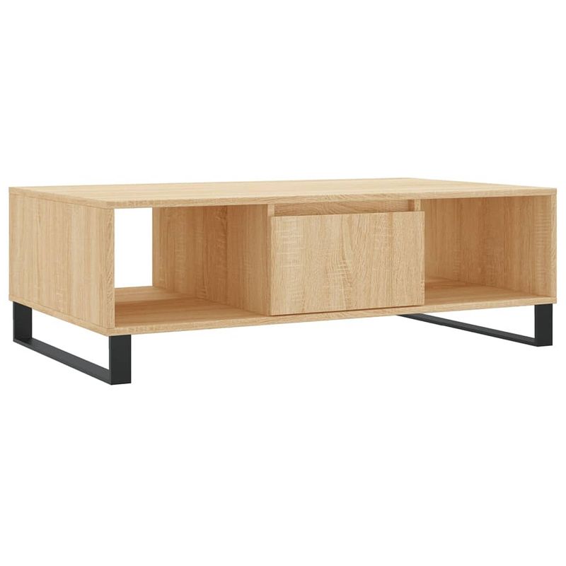 Foto van Vidaxl salontafel 104x60x35 cm bewerkt hout sonoma eikenkleurig