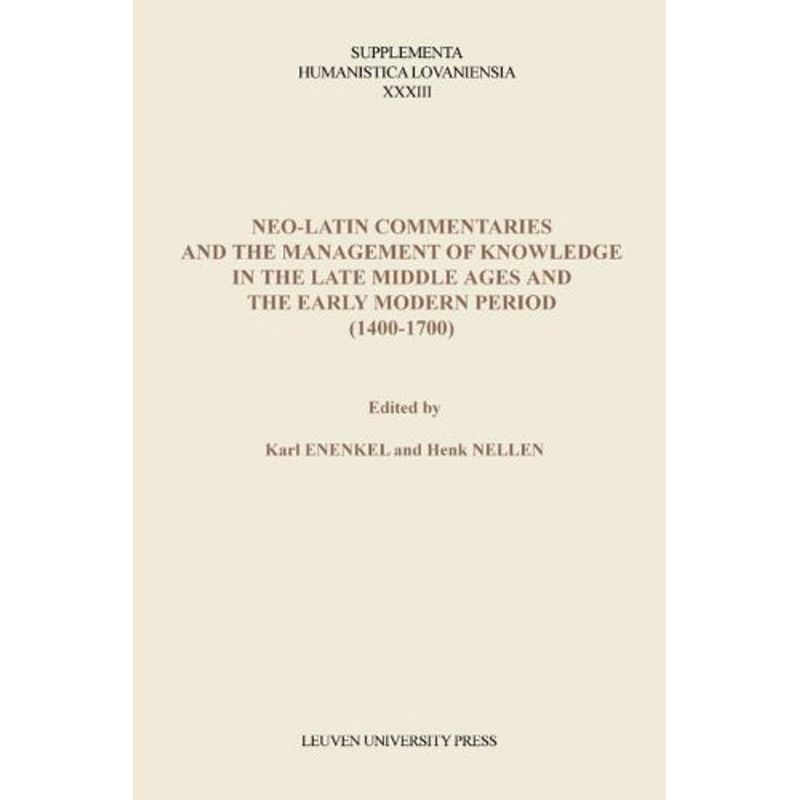 Foto van Neo-latin commentaries and the management of