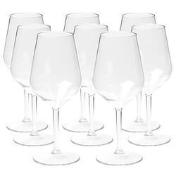 Foto van Depa wijnglas - 20x - transparant - onbreekbaar kunststof - 470 ml - wijnglazen