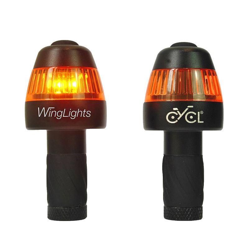 Foto van Cycl led fietsverlichting aan stuur winglights fixed v3