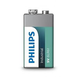 Foto van Philips industrial alkaline 9v/6lr61 10 pack
