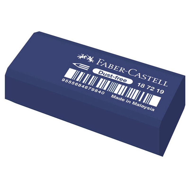 Foto van Faber castell gum trend mini stofvrij 6,3 x 2,2 cm rubber navy