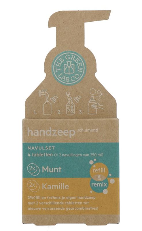 Foto van The green lab co. handzeep tablet refill kamille & munt