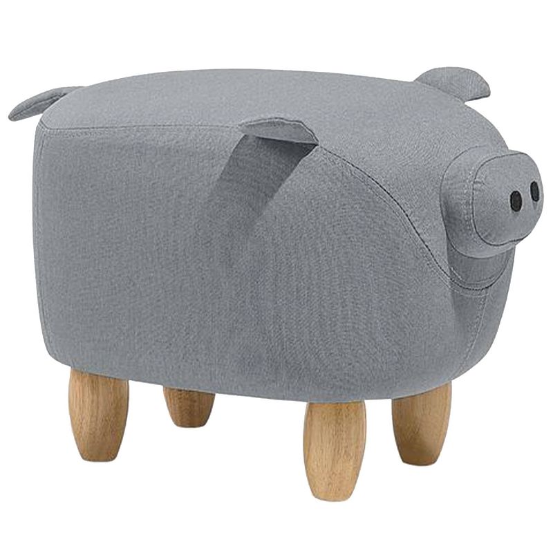 Foto van Beliani piggy - hocker-grijs-polyester