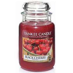 Foto van Yankee candle - black cherry geurkaars - large jar - tot 150 branduren