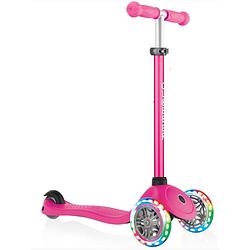 Foto van Globber 3-wiel kinderstep primo lights junior voetrem roze