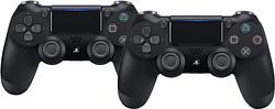 Foto van Sony playstation 4 draadloze dualshock v2 4 controller zwart duo pack