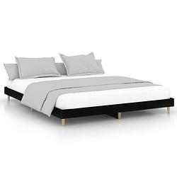 Foto van The living store bedframe - - bedframe - afmetingen- 203 x 203 x 20 cm - kleur- zwart