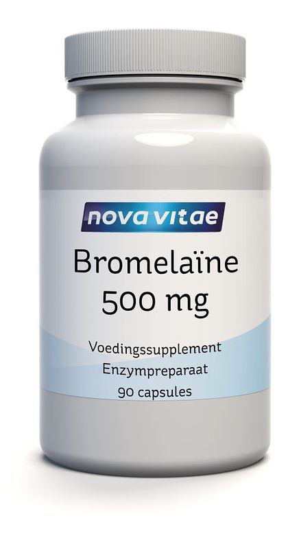 Foto van Nova vitae bromelaine 500mg capsules