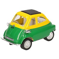 Foto van Modelauto bmw isetta groen/geel 6,5 cm - speelgoed auto's