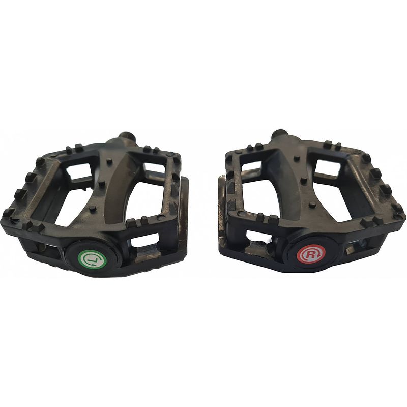 Foto van Non-branded platformpedalen junior 8,1 x 10,6 cm zwart 2 stuks