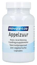 Foto van Nova vitae appelzuur malic acid 800 capsules 100st