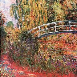 Foto van Claude monet - ponte giapponese kunstdruk 95x95cm