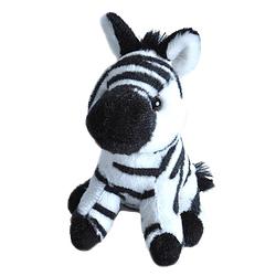 Foto van Wild republic knuffel zebra junior 13 cm pluche zwart/wit