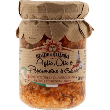 Foto van Delizie di calabria knoflook, olie en calabrische chili 130g bij jumbo