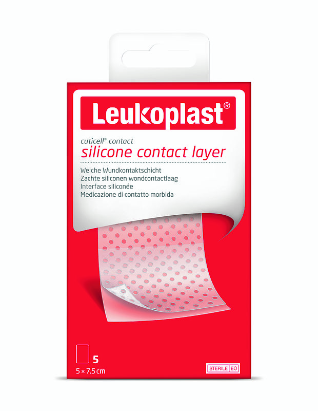 Foto van Leukoplast cuticell contact wondcontactlaag siliconen