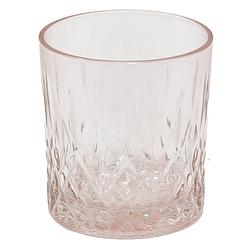 Foto van Clayre & eef waterglas 300 ml roze glas rond drinkbeker drinkglas roze drinkbeker drinkglas