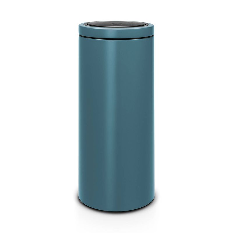 Foto van Brabantia touch bin flat top 30 l - reflective blue