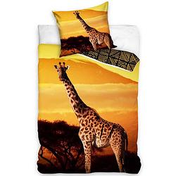 Foto van Animal pictures dekbedovertrek giraf - eenpersoons - 140 x 200 cm - katoen