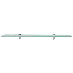 Foto van The living store zwevende plank transparant glas - 70 x 20 cm - 8 mm dik glas