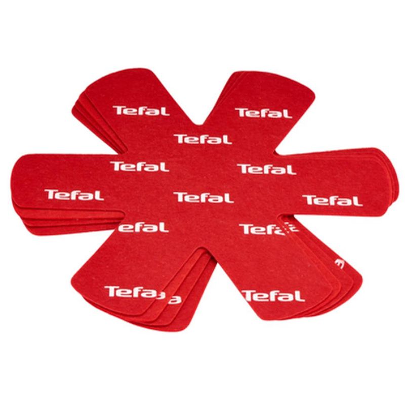 Foto van Tefal k2203004 panbeschermers - 38 x 36 x 1 cm - rood - 4 stuks