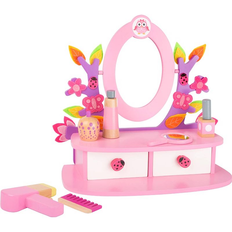 Foto van Small foot kleurrijke houten make-up tafel roze