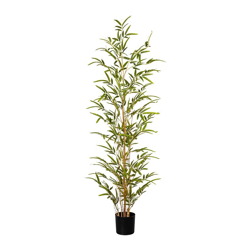 Foto van Kopu® kunstplant bamboe 120 cm - in zwarte pot - nepplant