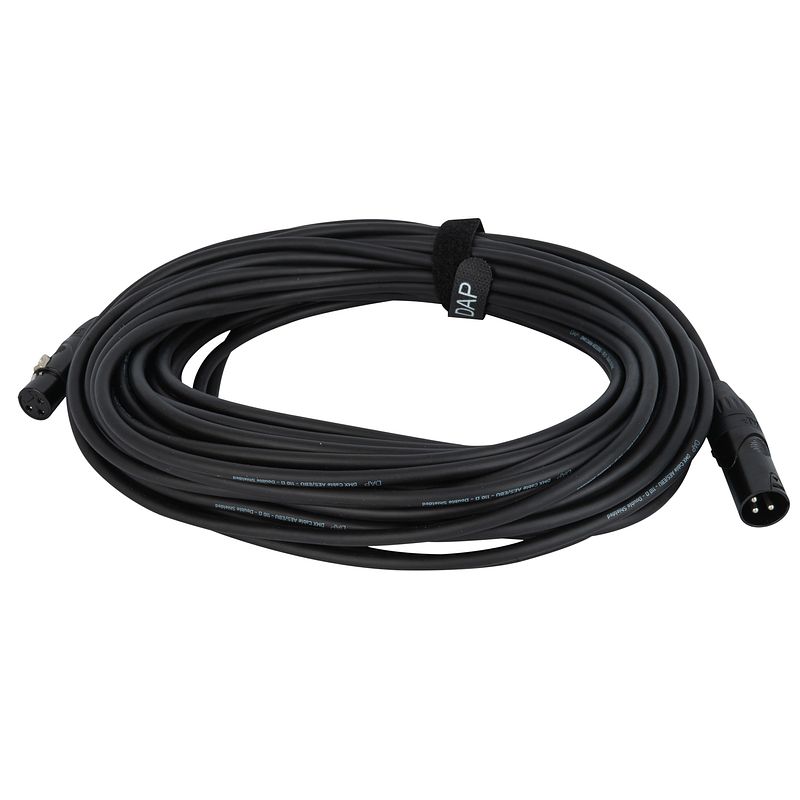 Foto van Dap flx09 dmx-kabel xlr 3-pins m-f 15 meter