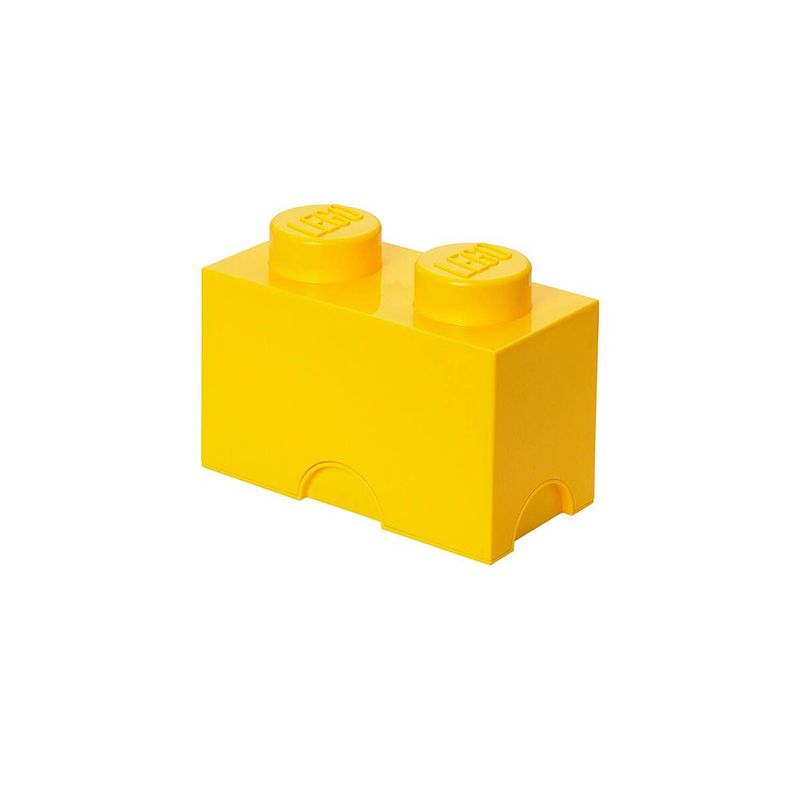 Foto van Set van 2 - opbergbox brick 2, geel - lego