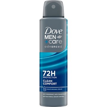 Foto van Dove men+care advanced antitranspirant deodorant spray clean comfort 150ml bij jumbo