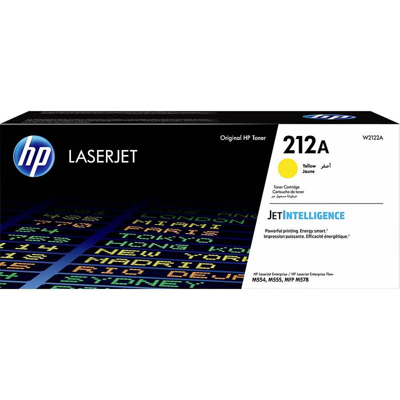 Foto van Hp inc. 212a w2122a toner single geel 4500 bladzijden origineel toner