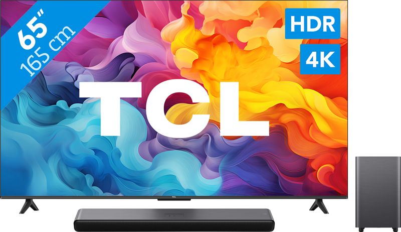 Foto van Tcl 4k led 65p61b (2024) + soundbar