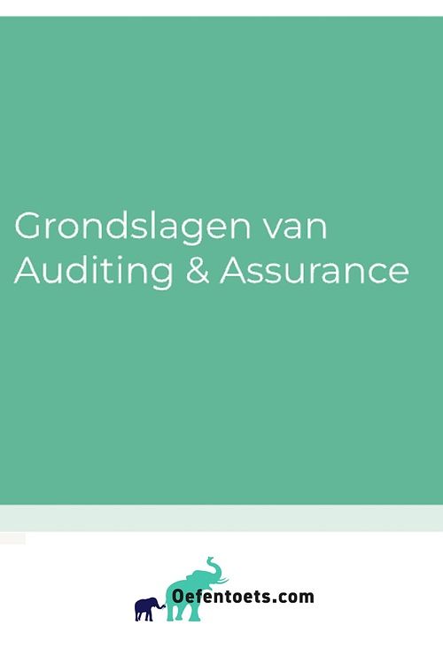 Foto van Grondslagen van auditing en assurance - website oefentoets.com - ebook