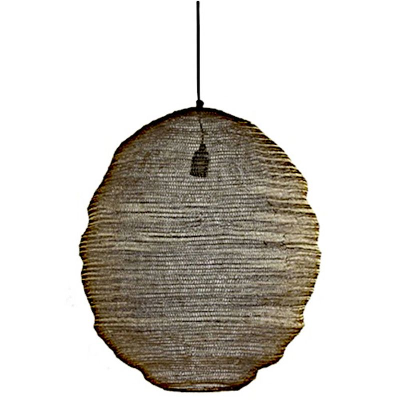 Foto van Non-branded hanglamp bjorn 50 x 50 cm e27 rvs 25w goud