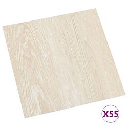 Foto van Vidaxl vloerplanken zelfklevend 55 st 5,11 m² pvc beige