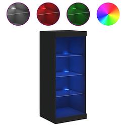 Foto van Vidaxl dressoir met led-verlichting 41x37x100 cm zwart