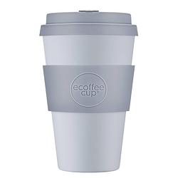 Foto van Ecoffee cup glittertind pla - koffiebeker to go 400 ml - lila siliconen