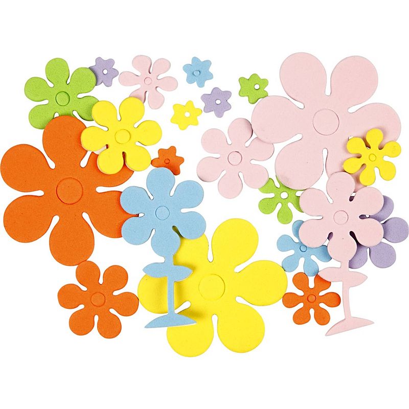 Foto van Creotime foamstickers bloemen 100 stuks