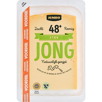 Foto van Jumbo jonge kaas 48+ stuk 960 g voordeelverpakking