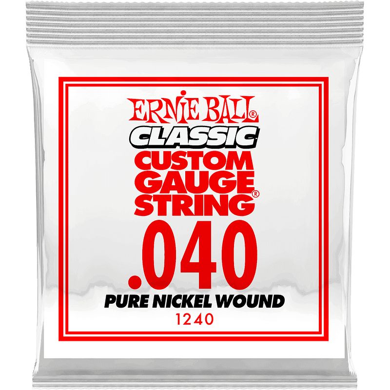 Foto van Ernie ball 1240 .040 classic pure nickel wound losse snaar voor elektrische gitaar