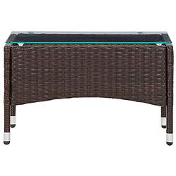 Foto van Infiori salontafel 60x40x36 cm poly rattan bruin