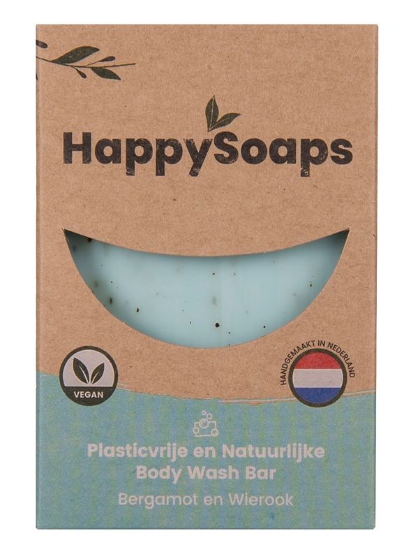 Foto van Happysoaps bergamot & wierook body wash bar