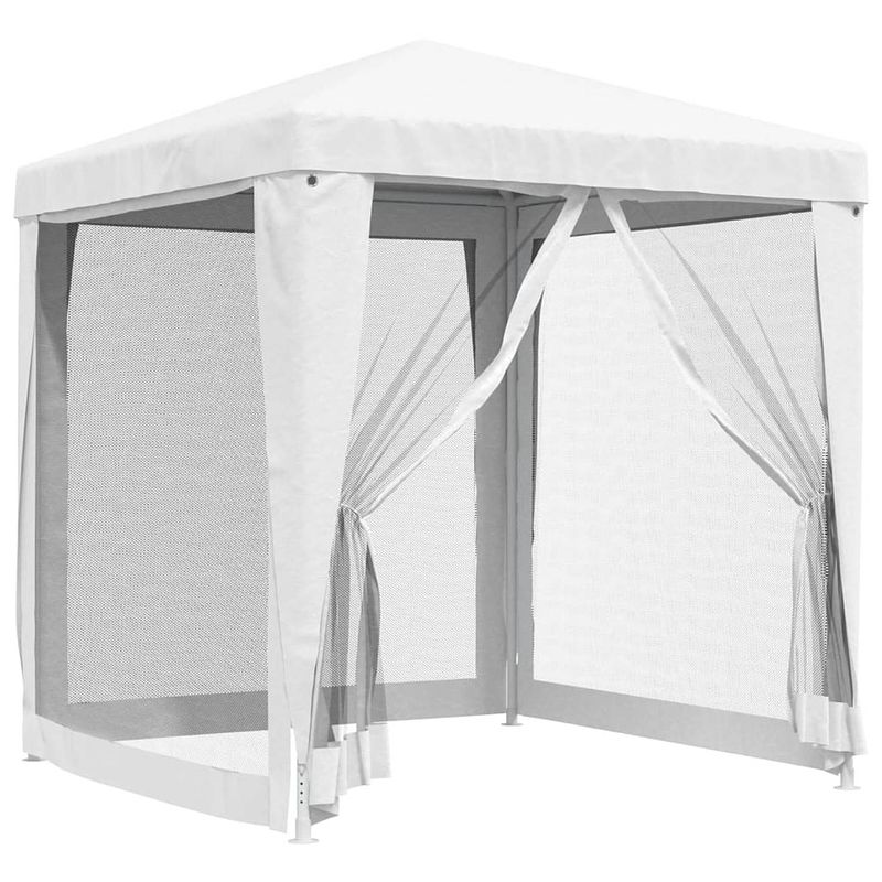 Foto van Vidaxl partytent met 4 mesh zijwanden 2x2 m wit