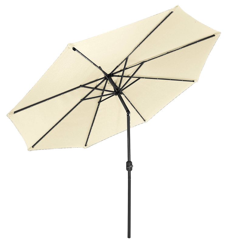 Foto van Goodvibes - kantelbare parasol met led-verlichting 300 cm, crème