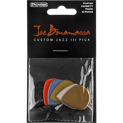 Foto van Dunlop pvp121 joe bonamassa custom jazz iii variety pack plectrumset (6 stuks)