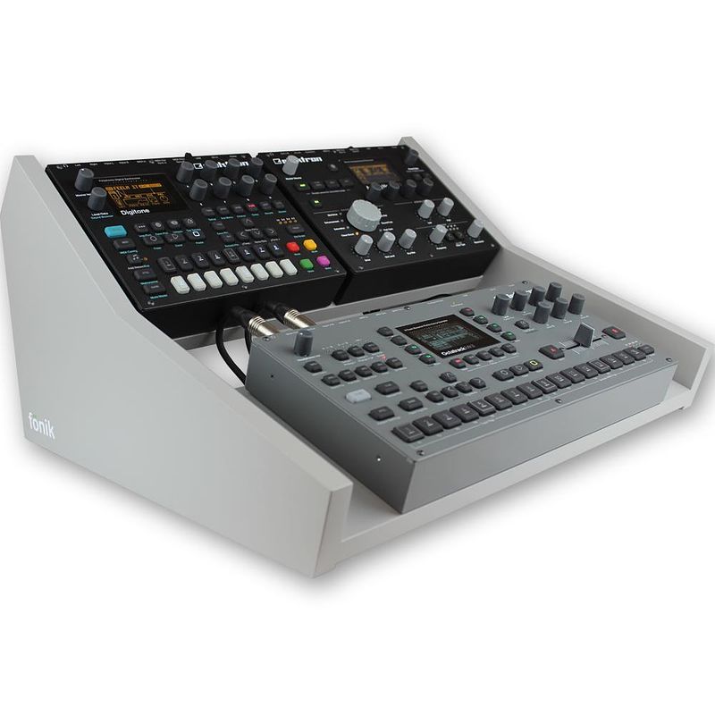 Foto van Fonik audio innovations stand elektron multi setup 1 (grey) voor digitakt/tone x1 + analog heat + octatrack