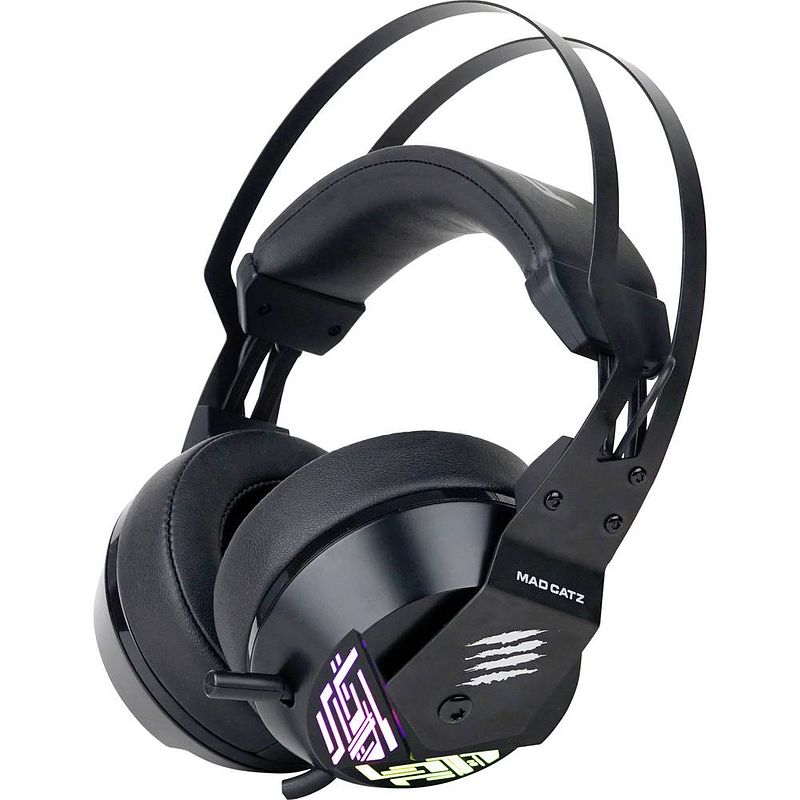 Foto van Madcatz f.r.e.q. 4 stereo over ear headset kabel gamen 7.1 surround zwart noise cancelling volumeregeling, microfoon uitschakelbaar (mute)
