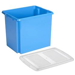 Foto van Sunware opslagbox kunststof 45 liter blauw 45 x 36 x 36 cm met deksel - opbergbox