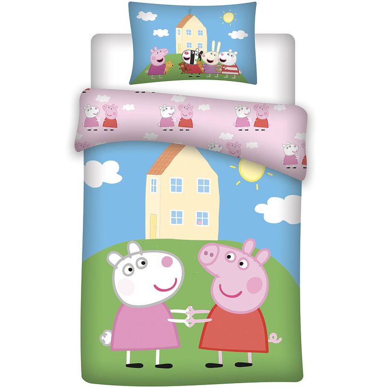 Foto van Peppa pig suzy- baby dekbedovertrek - 100 x 135 cm - multi