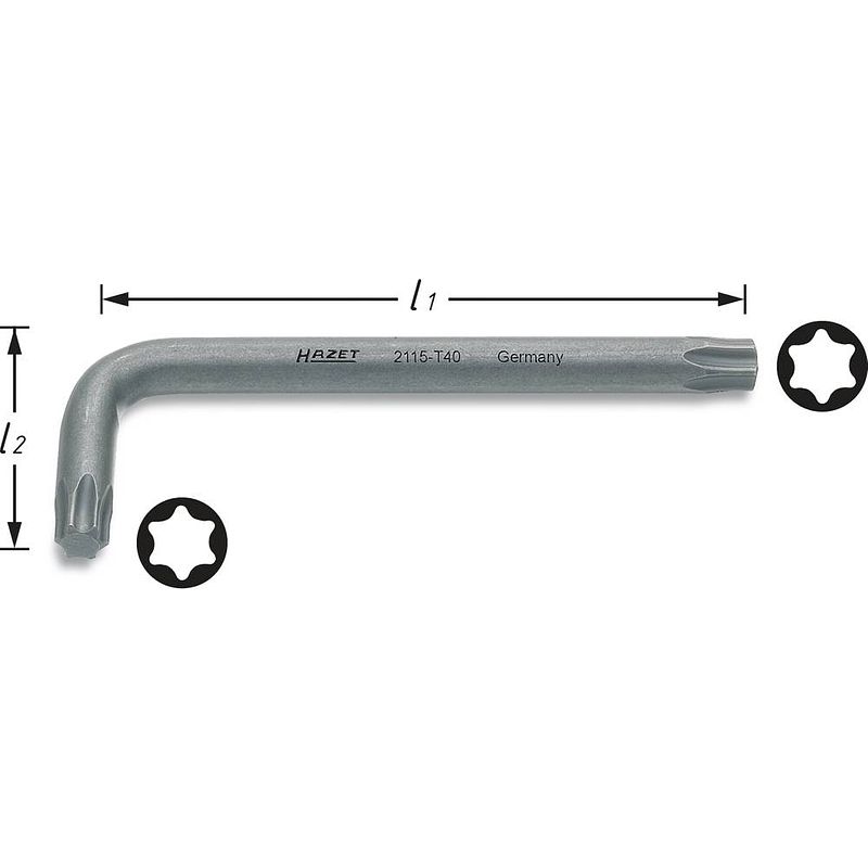 Foto van Hazet hazet 2115-t60 binnen-torx haakse schroevendraaier t 60